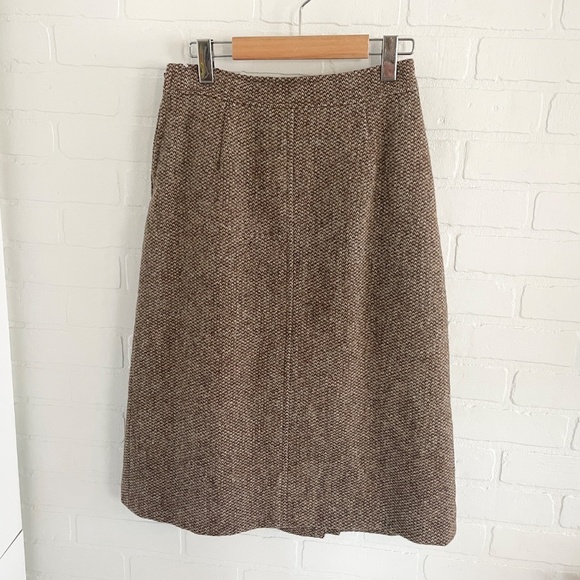 Vintage Brown Midi Skirt - Picture 7 of 14